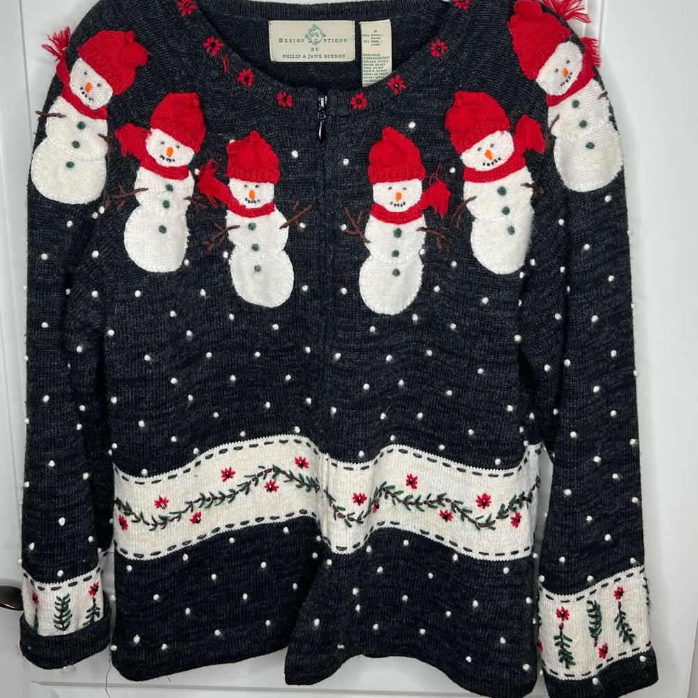 Snowman Sweater - Design Options by Phillip & Jane Gordon Size Small - Picture 1 of 2